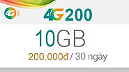 4G200 Viettel - Gói cước 4G dung lượng 10GB giá 200.000đ/tháng
