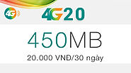 4G20 Viettel- Đăng ký ngay giá chỉ 20.000đ ưu đãi 450MB Data 4G