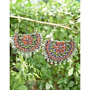 Giftpiper Afghani Earrings/Chandbalis in Alloy Metal