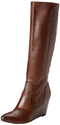 FRYE Women's Regina Wedge Tall Boot,Cognac,9 M US