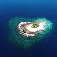 heart-shaped island in Indonesia