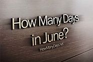 How Many Days are in June 2017?