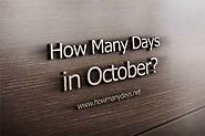 How many days are in October 2017?