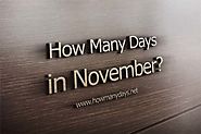 2017-How Many Days in November?