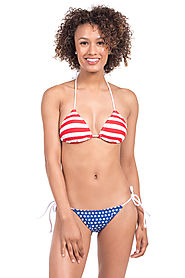 American Flag String Bikini Top $25 @ Tipsy Elves