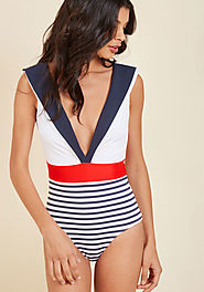 Nautical Chronicles One-Piece Swimsuit $79.99 @ ModCloth