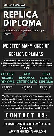 Replica Diplomas