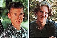 The high school photos of the two school shooters, Eric Harris (left) and Dylan Klebold (right).