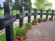 The memorial located behind the renovated Columbine High School.