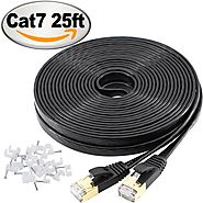 Jadaol Shielded Flat Cat7 Ethernet Cable