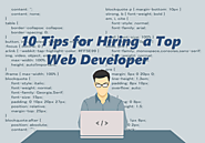 Valuable and Effective tips for hire Web Developer