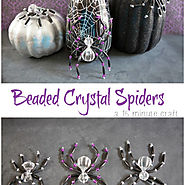 Beaded Crystal Spiders