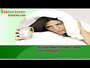 Best Herbal Remedies For Insomnia To Improve Sleep Time And Quality