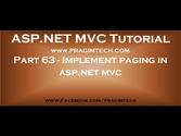 Part 63 Implement paging in asp net mvc