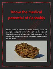 Know the medical potential of Cannabis