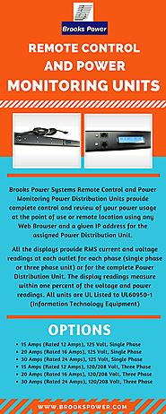 Power Monitoring and Control Units