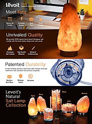 Levoit Kyra Himalayan Salt Lamp(5-7 lbs),Hand Carved Natural Hymilian Salt Rock Crystal Hymalain Salt Lamps,Touch Bri...