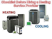 Checklist Before Hiring a Heating Service Provider