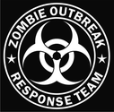 Zombie Outbreak Response Team White Die-cut Vinyl Decal Sticker