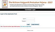 KVPY Application Form 2017