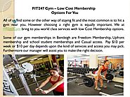 Fit247 gym – low cost membership