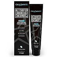 Cali White CHARCOAL & ORGANIC COCONUT OIL TEETH WHITENING TOOTHPASTE, MADE IN USA, Natural, Vegan, Fluoride Free, Sul...