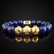 Natural Lapis Lazuli Luxury Gold Bracelet