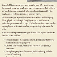 What To Do If Your Child Is Injured In an Accident?