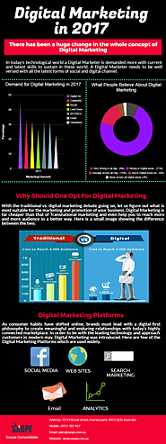 Digital Marketing Trends And Predictions For 2017 Infographic Template