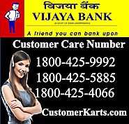 Find Vijaya Bank Customer Care Number 24*7 Toll Free Online