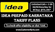 Find Latest Idea Prepaid Karnataka Tariff, Data, Roaming Plans