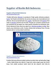 Supplier of Kaolin Bali Indonesia