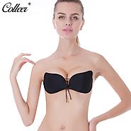 Sexy Silicone Lace Up Bralette Big Size BH soutien gorge Invisible Strapless Bras