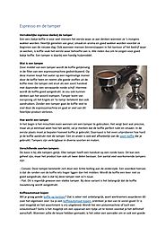 Espresso en de tamper