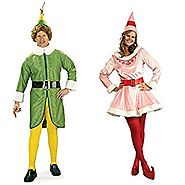 Buddy the Elf (Plus) and Jovi Couples Costume Bundle Set