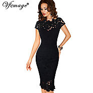 Womens Elegant Sexy Crochet Hollow Out Pinup Party Evening Special Occasion