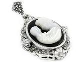 Mother and Child Cameo Necklace
