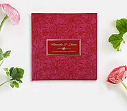 Pink Floral themed Wedding Invitation | D-1783 | 123WeddingCards