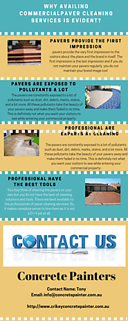 Why Availing Commercial Paver Cleaning Services is Evident? – Infographic by Crickey Concrete Painters