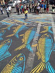Sztuka pod stopami, czyli kreatywne przykłady wykorzystania...chodników.