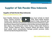 Supplier of Talc Powder Riau Indonesia