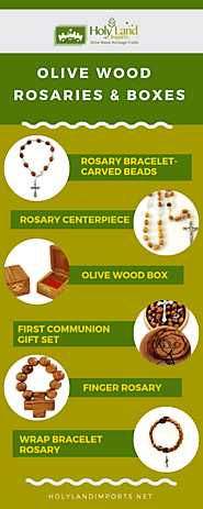 Bethlehem HolyLand Olive Wood Rosaries & Boxes