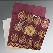 Premium Hot Foil Stamping Indian Wedding invitations - D-8249I - 123WeddingCards