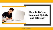 Five Tips To Complete Your Homework On Time