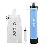 Crazo Water Purifier Straw, Portable and Mini Water Filter for Hiking, Camping, Traveling, Filter to 0.01 Microns, Up...