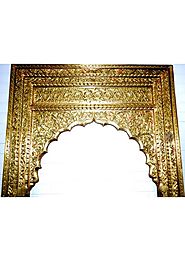 Indian Full Brass Fitted Mehrab Antique Doorway