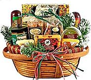 Hometown Holiday Gourmet | Christmas Gift Basket of Wisconsin Cheeses, Sausage, and Nuts