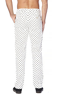 Men's Pants - Polka Dot - Flat Front Slacks