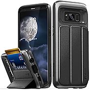 Galaxy S8 Wallet Case, Vena [vCommute][Military Grade Drop Protection] Flip Leather Cover Card Slot Holder with KickS...