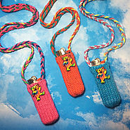 Sunshine Daydream Collection knit lighter holder vaporizer case dab pen pouch grateful dead phish